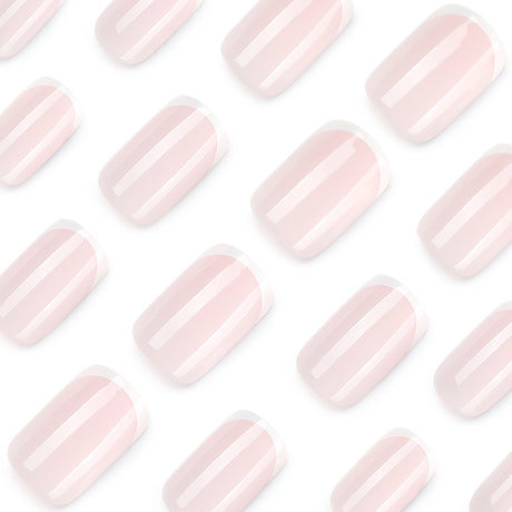 24pcs/Set Minimalist White French Tips Press-On Nails