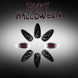 24pcs/Set Black Spider Web Spider Press-On Nails