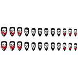 24pcs/Set Glow-in-the-Dark Black Skull Press-On Nails