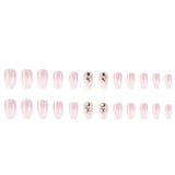 24pcs/Set Glitter Gradient Rhinestone Press-On Nails