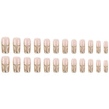 24pcs/Set 3D Gold Line Design Press-On Nails