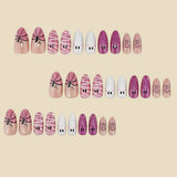 24pcs/Set 3D Ghost Bandage Mummy Press On Nails
