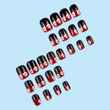 24pcs/Set Glow-in-the-Dark Skull Press-On Nails