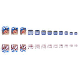 24pcs/Set Ocean Crab Press-On Nails