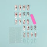 24pcs/Set Graceful Butterfly Blossoms Press-On Nails