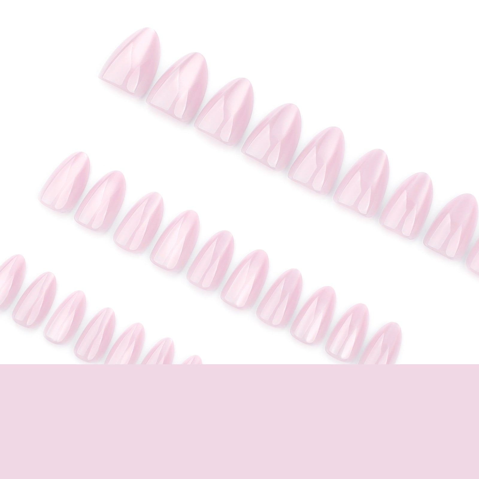 24pcs/Set Light Pink Cat Eye Press On Nails
