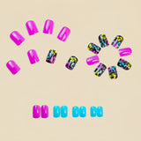 24pcs/Set Soft Pink Floral Nails Press-On Nails