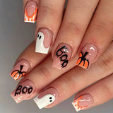 24pcs/Set Pumpkin Ghosts Press On Nails