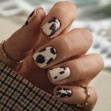 24pcs/Set Cow Print Press On Nails