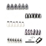 30pcs/Set 3D Ghosts Press-On Nails