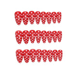 24pcs/Set Red Polka Dot Press-On Nails