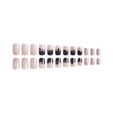 24pcs/Set Black Ombre Glitter Spider Press On Nails