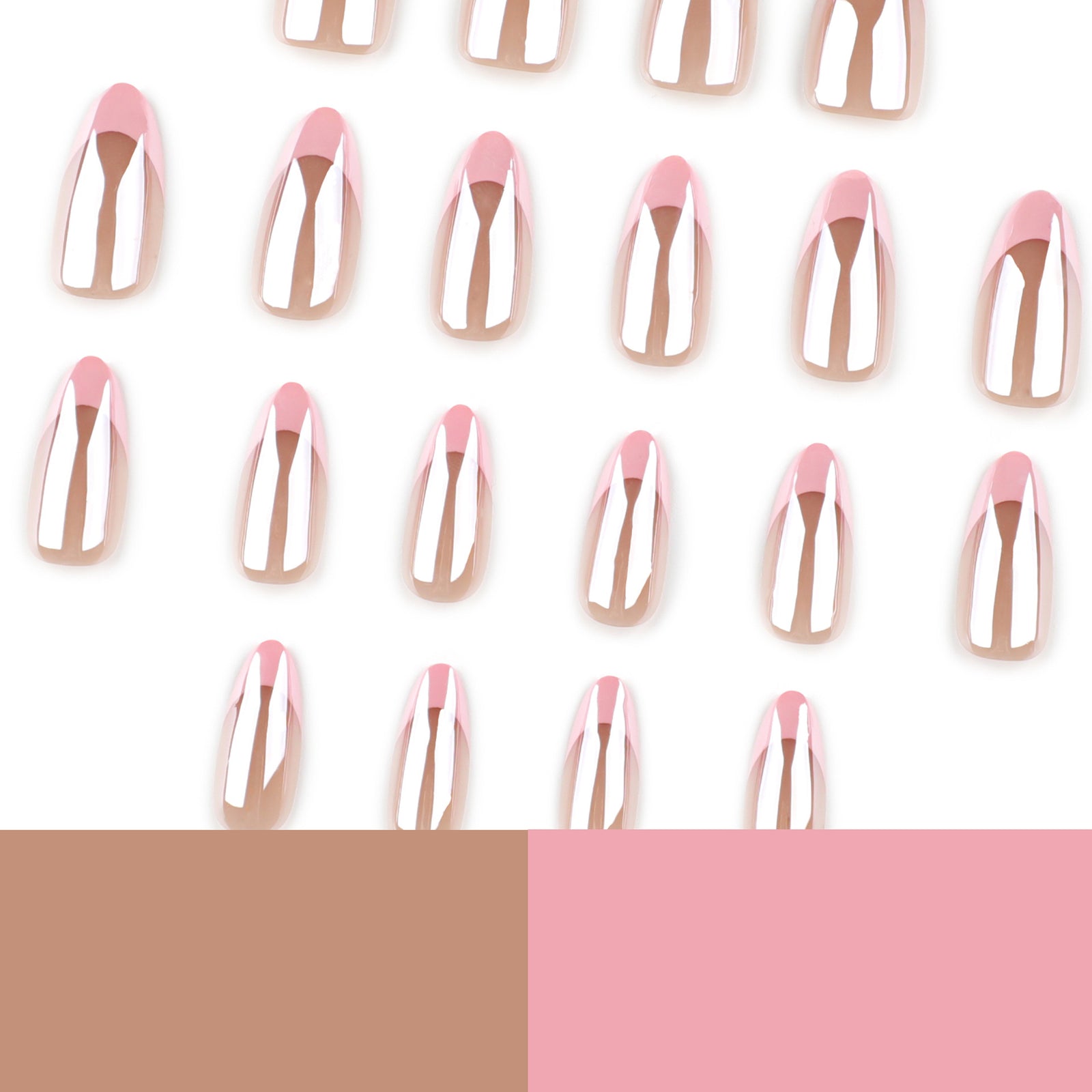 24pcs/Set French Pink Press-On Nails