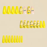 24pcs/Set Yellow Lemon Press-On Nails