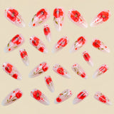 24pcs/Set Poppy Print Press-On Nails