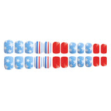 24pcs/Set Star Striped Press-On Nails