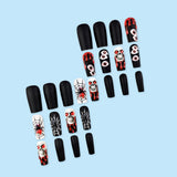 24pcs/Set 3D Bloody Skull Press-On Nails