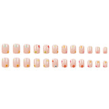 24pcs/Set Colorful Mini Flowers Press-On Nails
