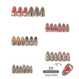 30pcs/Set 3D Bow Press On Nails