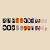 24pcs/Set Glow-in-the-Dark Ghosts & Pumpkins Press-On Nails