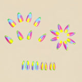24pcs/Set Multicolor Gradient Press-On Nails