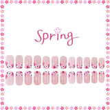 24pcs/Set Daisy French Press On Nails