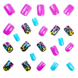 24pcs/Set Soft Pink Floral Nails Press-On Nails