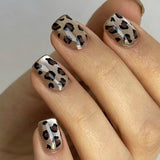 24pcs/Set Leopard Cat Eye Press On Nails