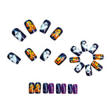 24pcs/Set Ghost Pumpkin Bat Press-On Nails