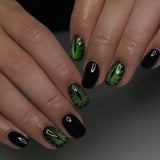 24pcs/Set Green Eye Cat Eye Press On Nails