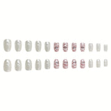24pcs/Set White Mummy Press On Nails