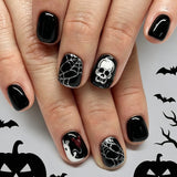 24pcs/Set Cracked Skull Press On Nails