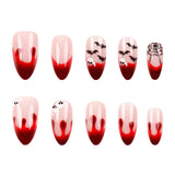 24pcs/Set Halloween Blood Drip French Tip Nails