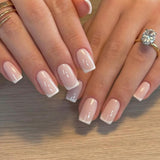 24pcs/Set Minimalist White French Tips Press-On Nails