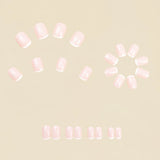 24pcs/Set Classic White French Press-On Nails
