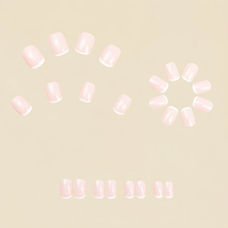 24pcs/Set Classic White French Press-On Nails