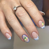 24pcs/Set French Lemon Press-On Nails