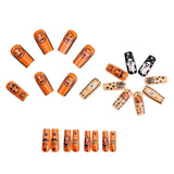 24pcs/Set Pumpkin White Ghost Skull Star Press-On Nails