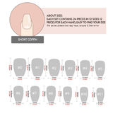 24pcs/Set Short Fresh Floral Press-On Nails