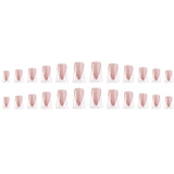 24pcs/Set White Edge French Tip Duckbill Press-On Nails