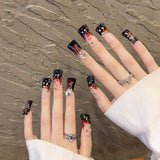 10pcs/Set Hand-Painted Cat Press-On Nails