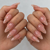 24pcs/Set Golden Edge French Tips Press-On Nails