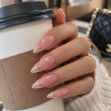 24pcs/Set Golden Edge French Tips Press-On Nails