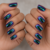 24pcs/Set Aurora Green Press-On Nails