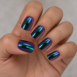 24pcs/Set Aurora Green Press-On Nails