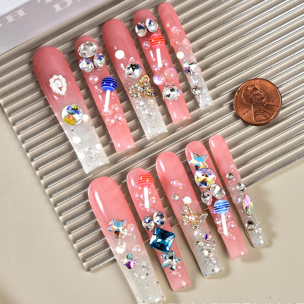 10pcs/Set Extra Long Press-On Nails