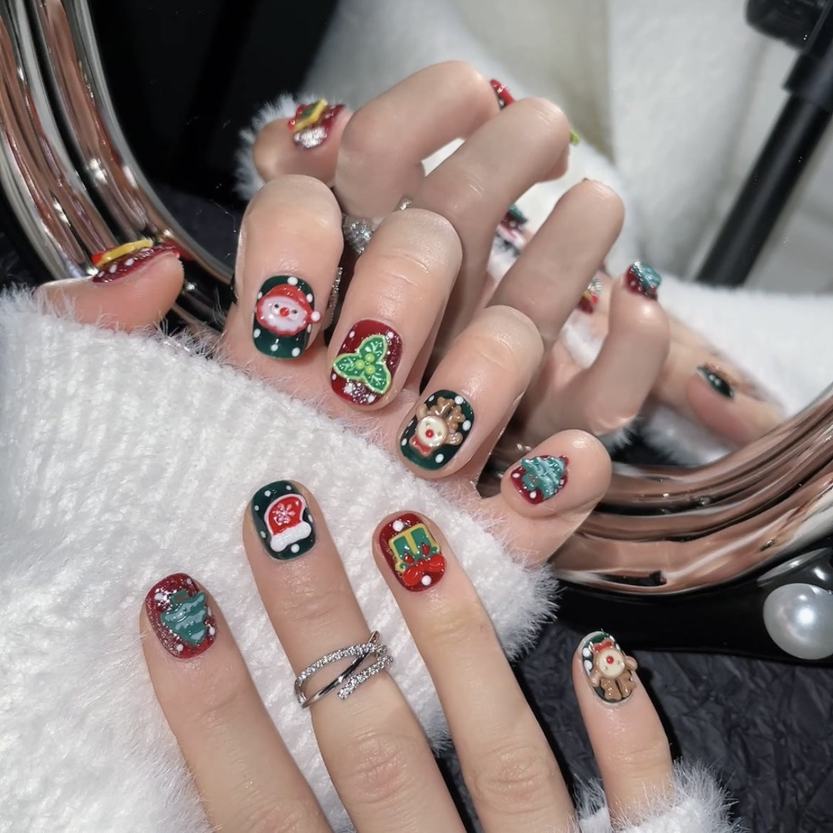 10pcs/Set Christmas Press-On Nails