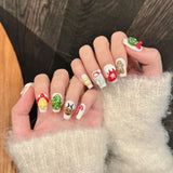 10pcs/Set 3D Christmas Press-On Nails