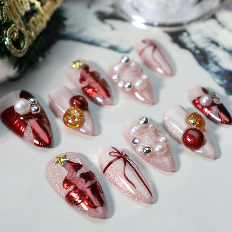 10pcs/Set Christmas Press-On Nails