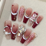 10pcs/Set 3D Christmas Press-On Nails